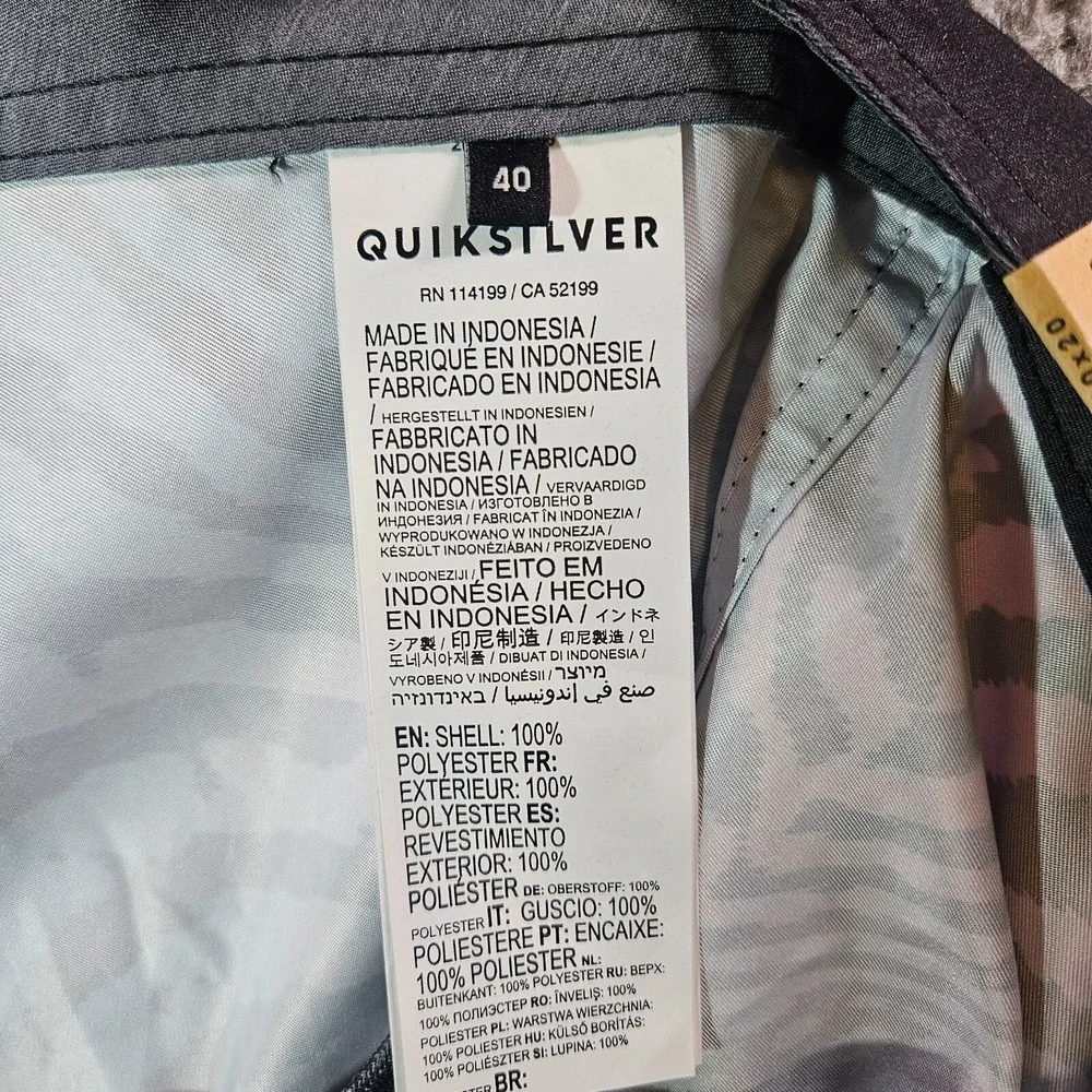 NWT Quiksilver Board Shorts Swim Trunks‎ Men 40 No Liner 20